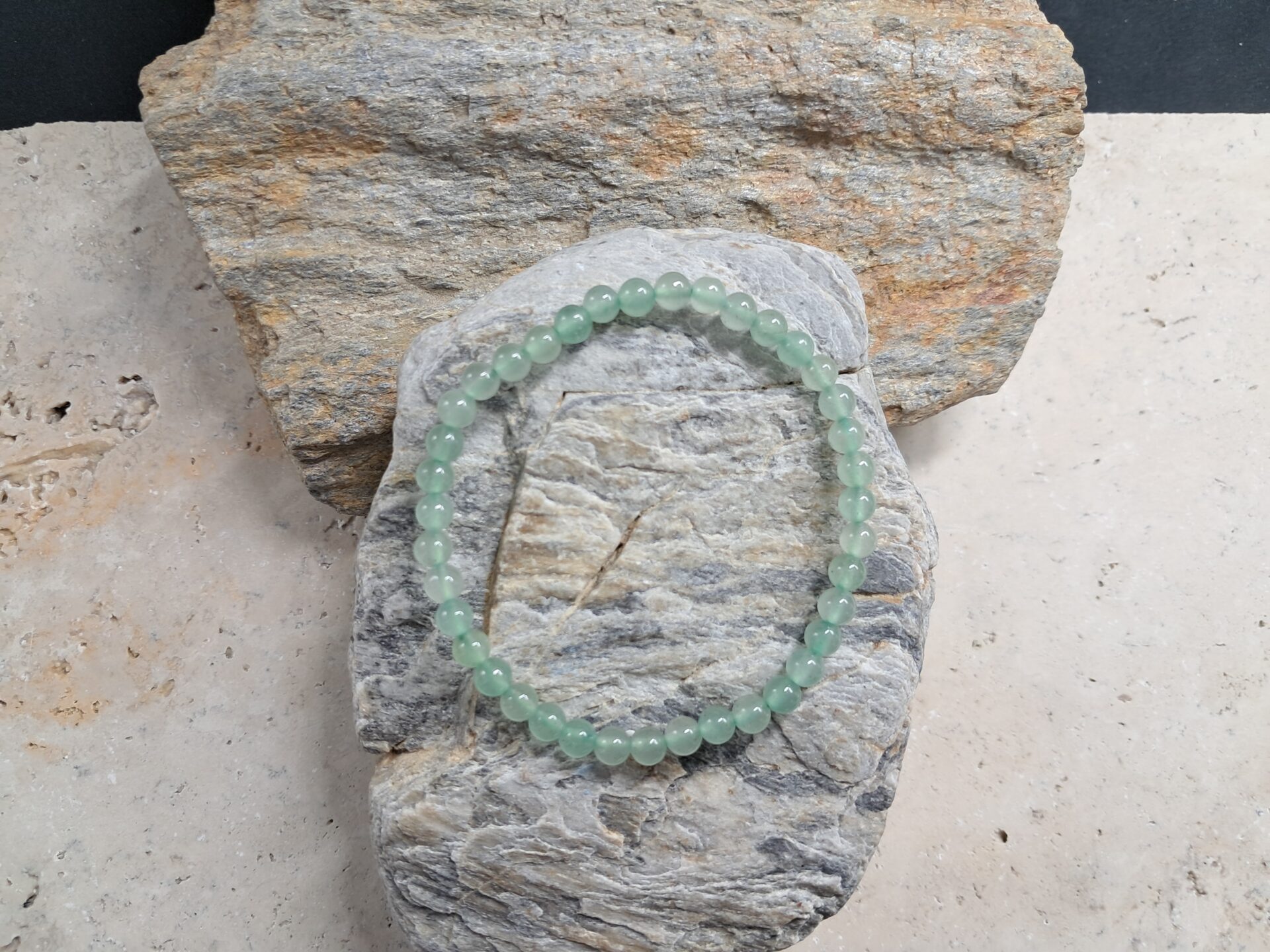 Bracelet aventurine verte perles 4mm