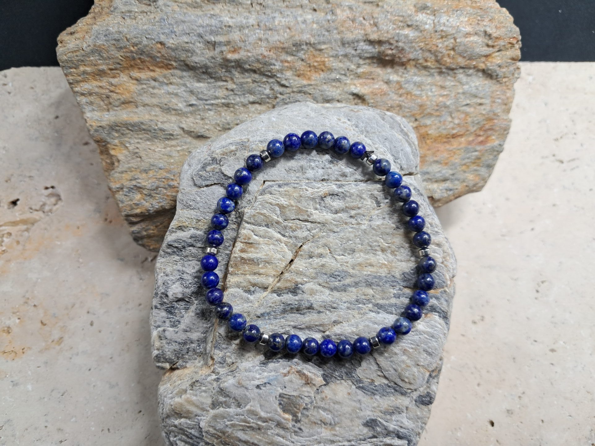 Bracelet lapis lazuli 4mm