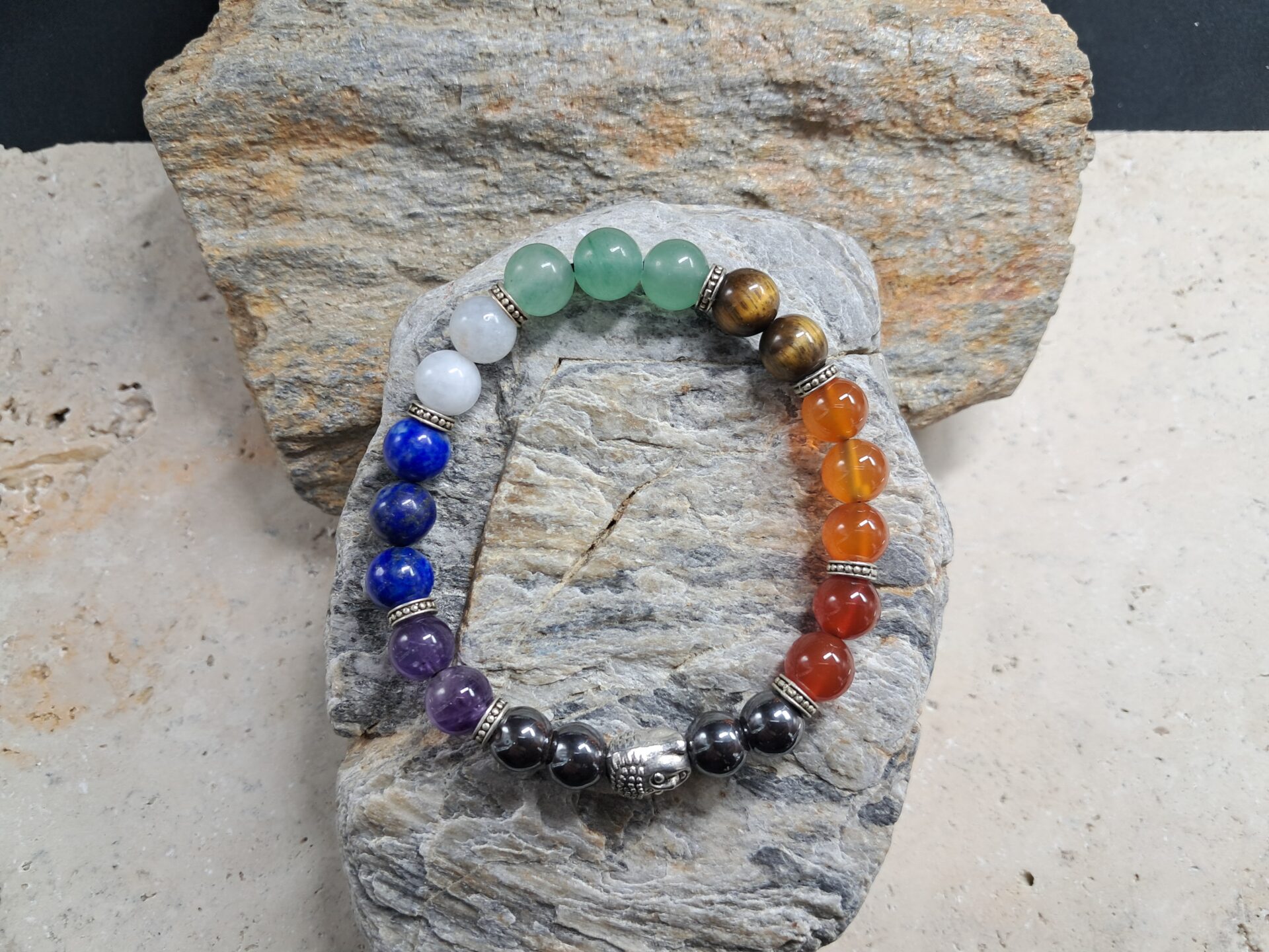 Bracelet 7 chakras perles 8mm