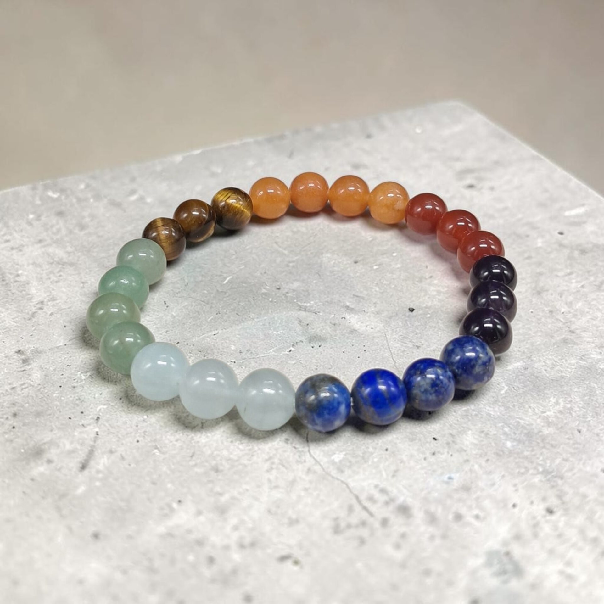 Bracelet 7 chakras 8mm