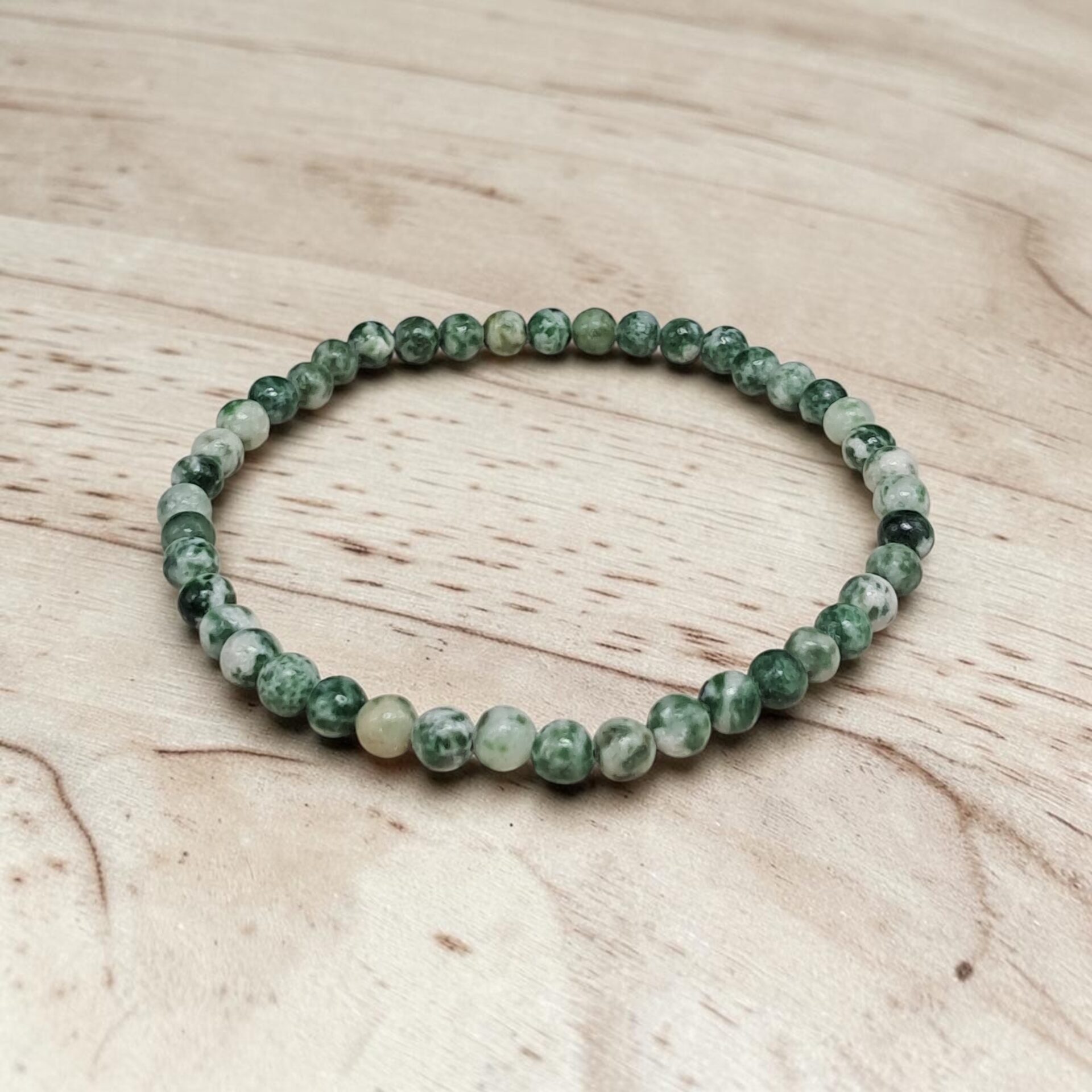 Bracelet Jade Vert 4mm