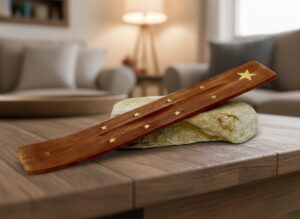 Porte encens bois ski